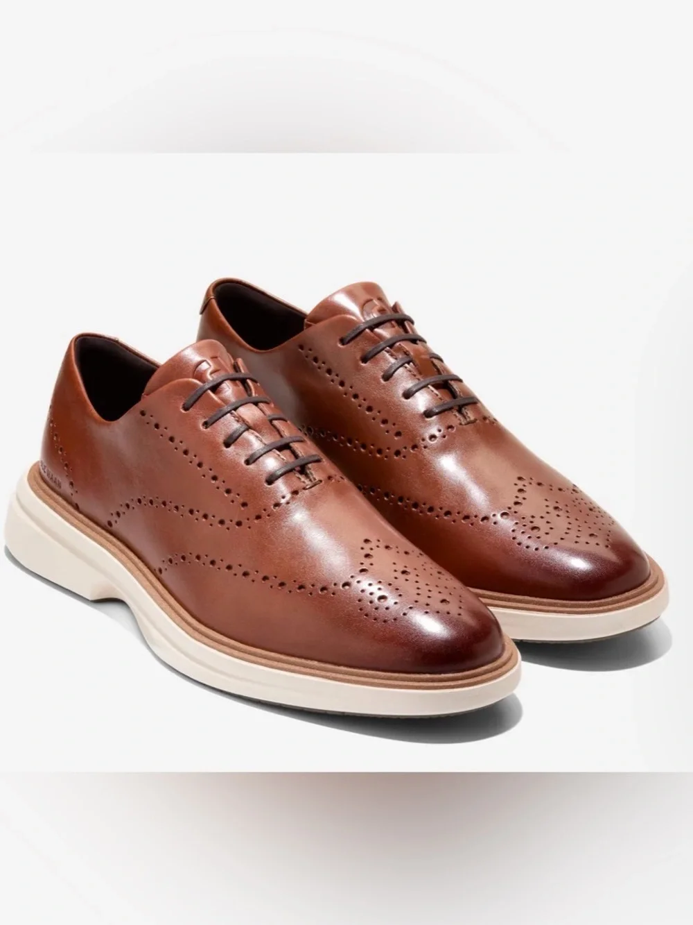 Cole Haan Men's ØriginalGrand Cityspectre Wingtip Oxfords, Size 9.5, (Brown)